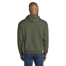 Jerzees IC49M Ultimate Unisex CVC Ring Spun Hooded Sweatshirt - Military Green Heather