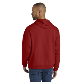 Jerzees IC49M Ultimate Unisex CVC Ring Spun Hooded Sweatshirt - True Red