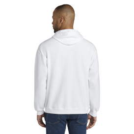 Jerzees IC49M Ultimate Unisex CVC Ring Spun Hooded Sweatshirt - White