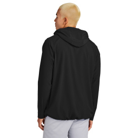 Sport-Tek JST488 Repeat 1/2-Zip Long Sleeve Hooded Jacket - Black