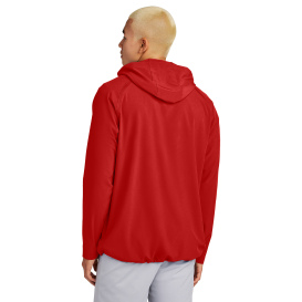 Sport-Tek JST488 Repeat 1/2-Zip Long Sleeve Hooded Jacket - Deep Red