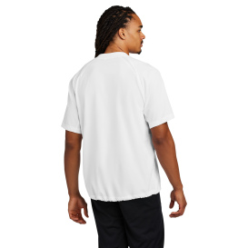 Sport-Tek JST489 Repeat 1/2-Zip Short Sleeve Jacket - White | Full Source