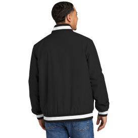Sport-Tek JST58 Insulated Varsity Jacket - Black