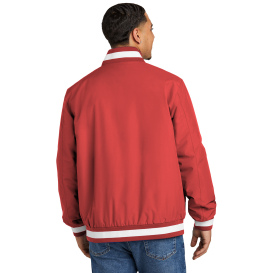 Sport-Tek JST58 Insulated Varsity Jacket - Deep Red