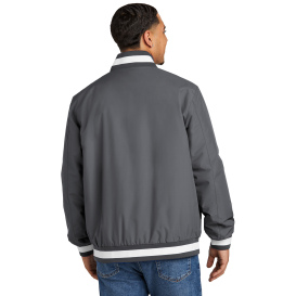 Sport-Tek JST58 Insulated Varsity Jacket - Graphite