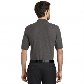 Port Authority K500ES Extended Size Silk Touch Polo - Charcoal Heather Grey