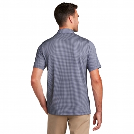 Port Authority K646 Gingham Polo - True Navy/White