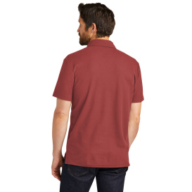 Port Authority K868 C-FREE Cotton Blend Pique Pocket Polo - Garnet