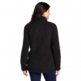 Port Authority L130 Ladies Cozy 1/4-Zip Fleece - Black