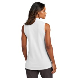 Port Authority LK110SV Ladies Dry Zone UV Micro-Mesh Sleeveless Polo - White