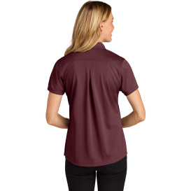 Port Authority LK240 Ladies Wearever Performance Pique Polo - Burgundy