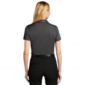 Port Authority LK542 Ladies Heathered Silk Touch Performance Polo - Black Heather
