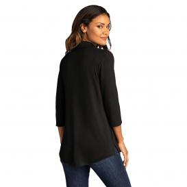 Port Authority LK5601 Ladies Luxe Knit Tunic - Deep Black