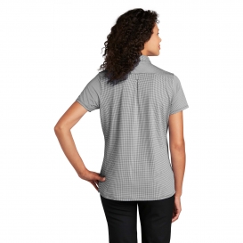 Port Authority LK646 Ladies Gingham Polo - Black/White