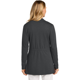 Port Authority LK820 Ladies Breakwater Open Cardigan - Gray Steel