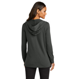 Port Authority LK826 Ladies Microterry Pullover Hoodie - Charcoal