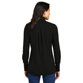 Port Authority LK829 Ladies Fairway Stretch 1/4-Zip - Deep Black