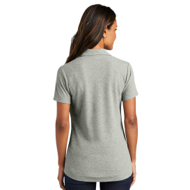 Port Authority LK867 Ladies C-FREE Cotton Blend Pique Polo - Deep Smoke Heather