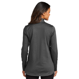 Port Authority LK880 Ladies C-FREE Double Knit 1/4-Zip - Grey Steel Heather