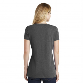 New Era LNEA101 Ladies Heritage Blend V-Neck Tee - Black Heather