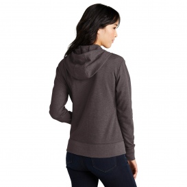 New Era LNEA141 Ladies Thermal Full-Zip Hoodie - Black Heather