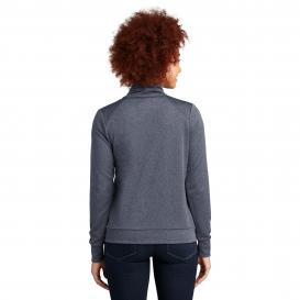 New Era LNEA530 Ladies Performance Terry Full-Zip Cowl Jacket - True Navy Heather