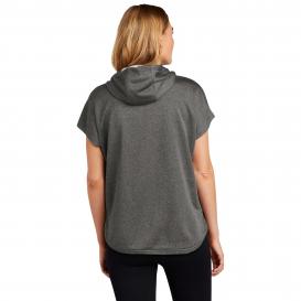 New Era LNEA533 Ladies Performance Terry Short Sleeve Hoodie - Graphite Heather