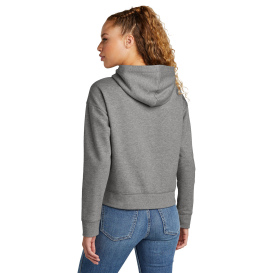 New Era LNEA550 Ladies Comeback Fleece Pullover Hoodie - Dark Heather Grey