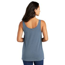 Port & Company LPC099TT Ladies Beach Wash Garment-Dyed Tank - Faded Denim