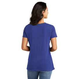 Port & Company LPC099V Ladies Beach Wash Garment-Dyed V-Neck Tee - Blue Iris