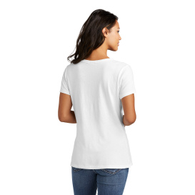 Port & Company LPC099V Ladies Beach Wash Garment-Dyed V-Neck Tee - White