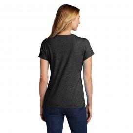 Port & Company LPC330V Ladies Tri-Blend V-Neck Tee - Black Heather