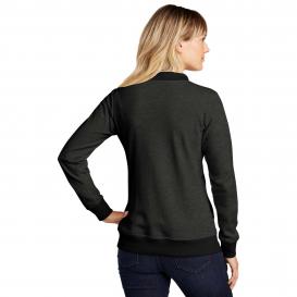 Sport-Tek LST274 Ladies Lightweight French Terry Bomber - Heather Black
