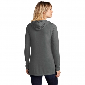 Sport-Tek LST406 Ladies PosiCharge Tri-Blend Wicking Hoodie - Dark Grey Heather