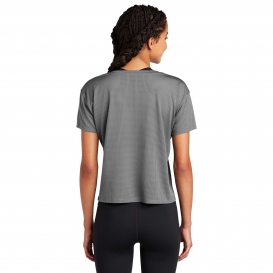 Sport-Tek LST411 Ladies PosiCharge Draft Crop Tee - Dark Grey