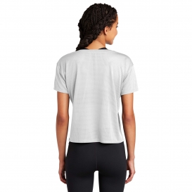 Sport-Tek LST411 Ladies PosiCharge Draft Crop Tee - White