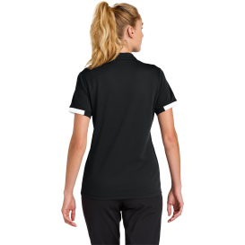 Sport-Tek LST444 Ladies Club Colorblock Polo - Black/White