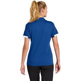 Sport-Tek LST444 Ladies Club Colorblock Polo - True Royal/White