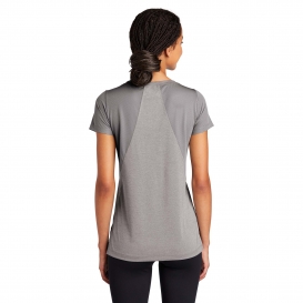 Sport-Tek LST465 Ladies Endeavor Tee - Light Grey Heather/Light Grey