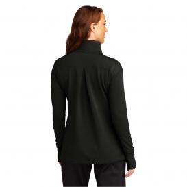 Sport-Tek LST561 Ladies Sport-Wick Flex Fleece 1/4-Zip - Black
