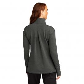 Sport-Tek LST561 Ladies Sport-Wick Flex Fleece 1/4-Zip - Dark Grey Heather