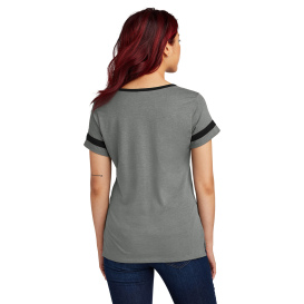 Sport-Tek LST6041 Ladies Halftime Notch Neck Tee - Vintage Heather/Black