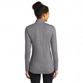 Sport-Tek LST711 Ladies Exchange 1.5 Long Sleeve 1/2-Zip Pullover - Grey Heather