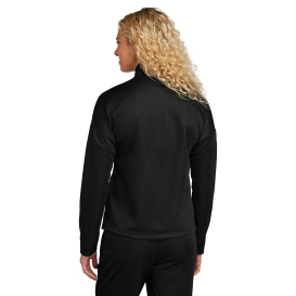 Sport-Tek LST800 Ladies Sport-Wick Fleece Full-Zip Jacket - Black/Black