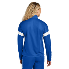 Sport-Tek LST800 Ladies Sport-Wick Fleece Full-Zip Jacket - True Royal/White