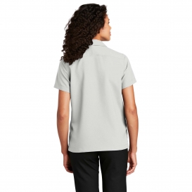Port Authority LW400 Ladies Short Sleeve Performance Staff Shirt - Silver