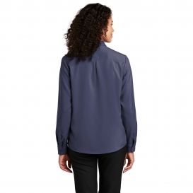 Port Authority LW401 Ladies Long Sleeve Performance Staff Shirt - True Navy