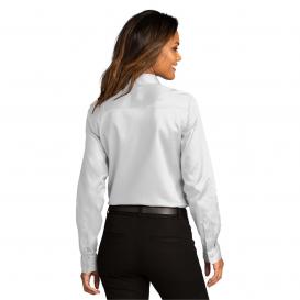 Port Authority LW808 Ladies Long Sleeve SuperPro React Twill Shirt - White