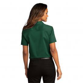 Port Authority LW809 Ladies Short Sleeve SuperPro React Twill Shirt - Dark Green