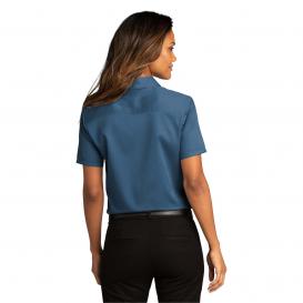 Port Authority LW809 Ladies Short Sleeve SuperPro React Twill Shirt - Regatta Blue